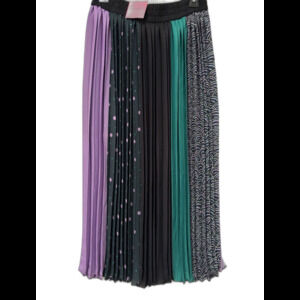 KATE SPADE New York Pop Dots Pleated Mixed Midi Skirt S